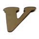 Letter sign in brass