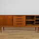 Mid-Century Large Teak Tambour Door Sideboard, Denmark, 1960s