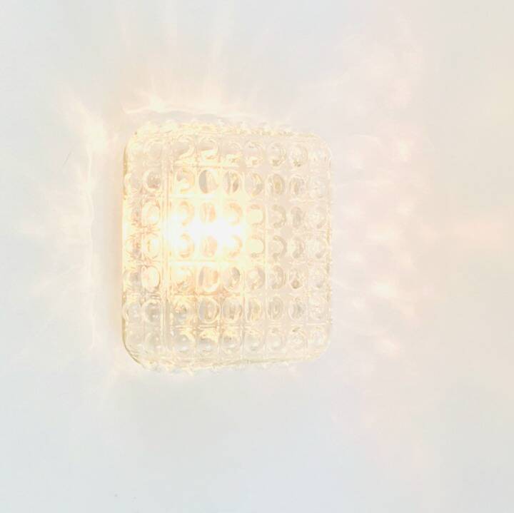 Lustre en verre bulle de style mid-century par Helena Tynell pour Limburg, années 1970.