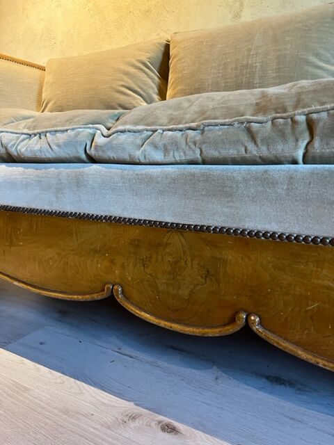 Sofa shaped boat wood and fabric