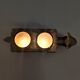 Antique African terracotta candle holder L20cm