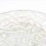 Pair of Large Murano Ice Glass Ceiling Lights from Doria Leuchten, Germany, 1960s