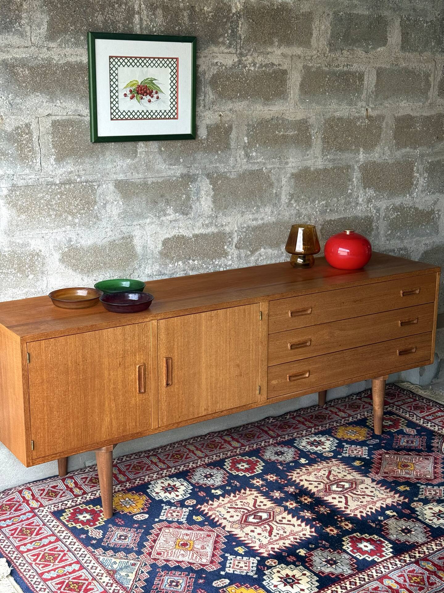 Enfilade scandinave vintage en teck, 1970