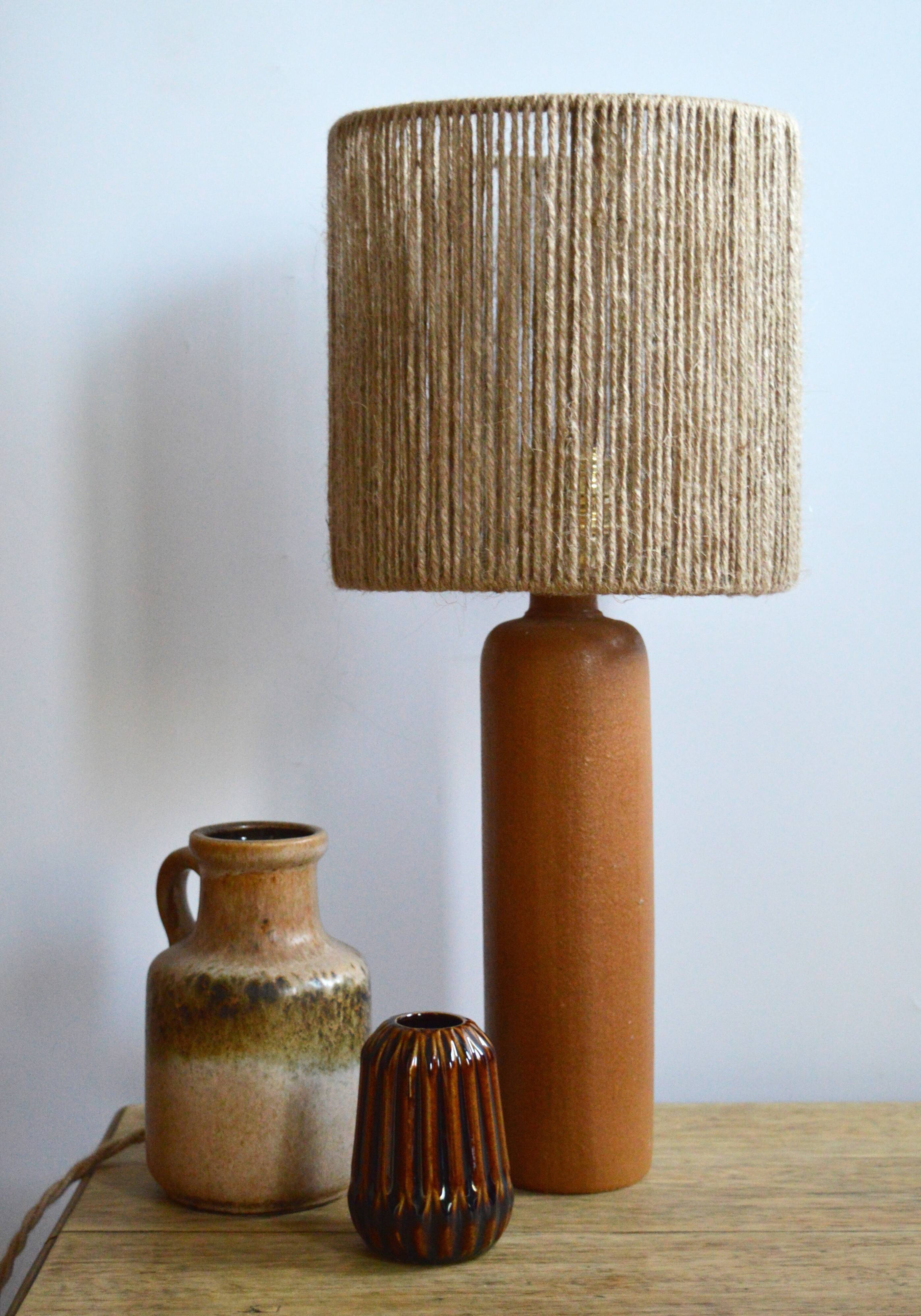 Rope and sandstone lamp