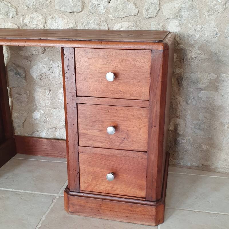 Bureau en chêne et noyer