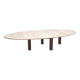 Large oval marble coffee table, 1960