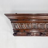 Large Handcrafted Oak Coat Rack, 1930s