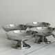 Lot de 6 coupelles sur pied en inox brillant