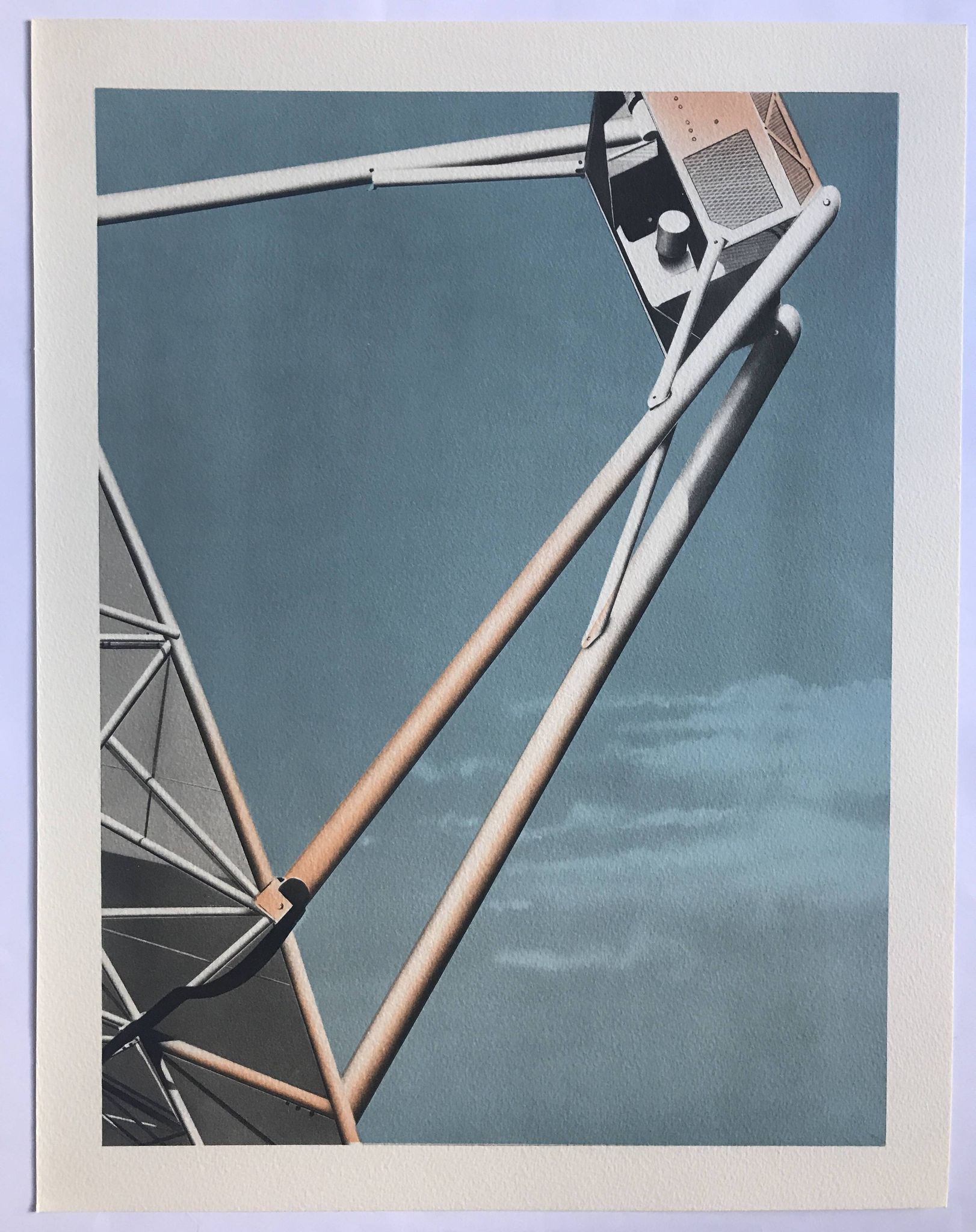 Set of 4 original lithographs by Peter Klasen, 1978. The air.
