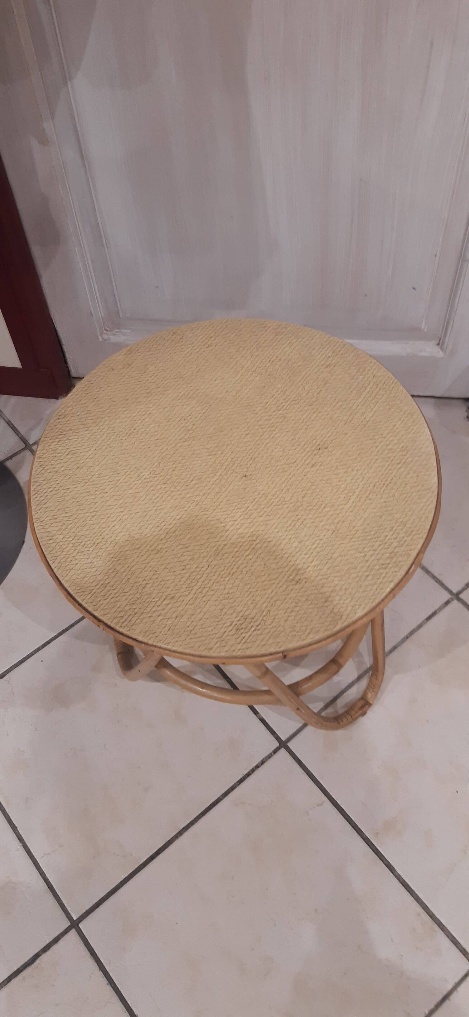Vintage rattan coffee table