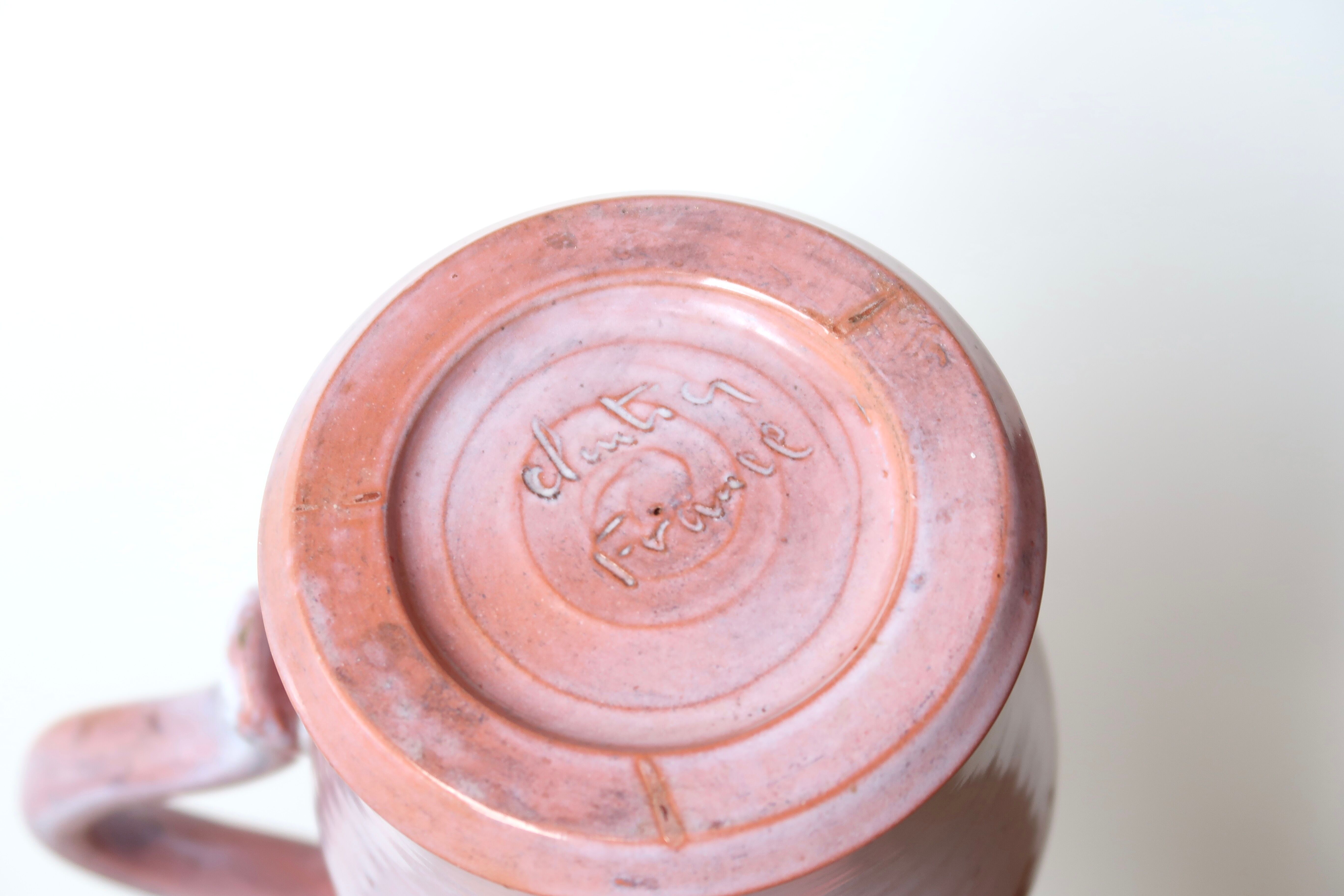 Ceramic pitcher by Jean and Robert Cloutier, 70s