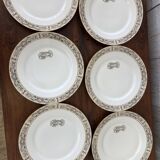 12 porcelain plates, 22cm diameter