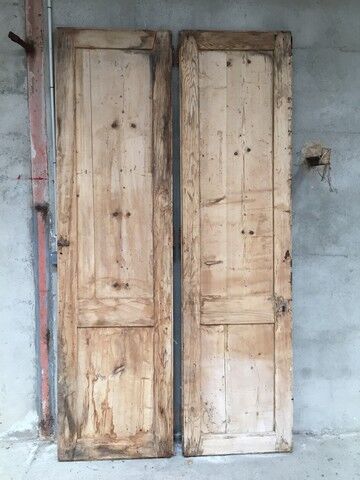 Pair of large old pine doors