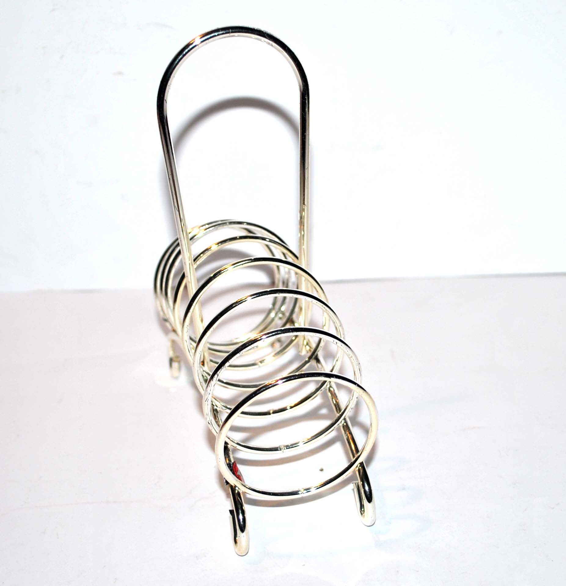 Vintage toast holder in silver metal BMF West Germany