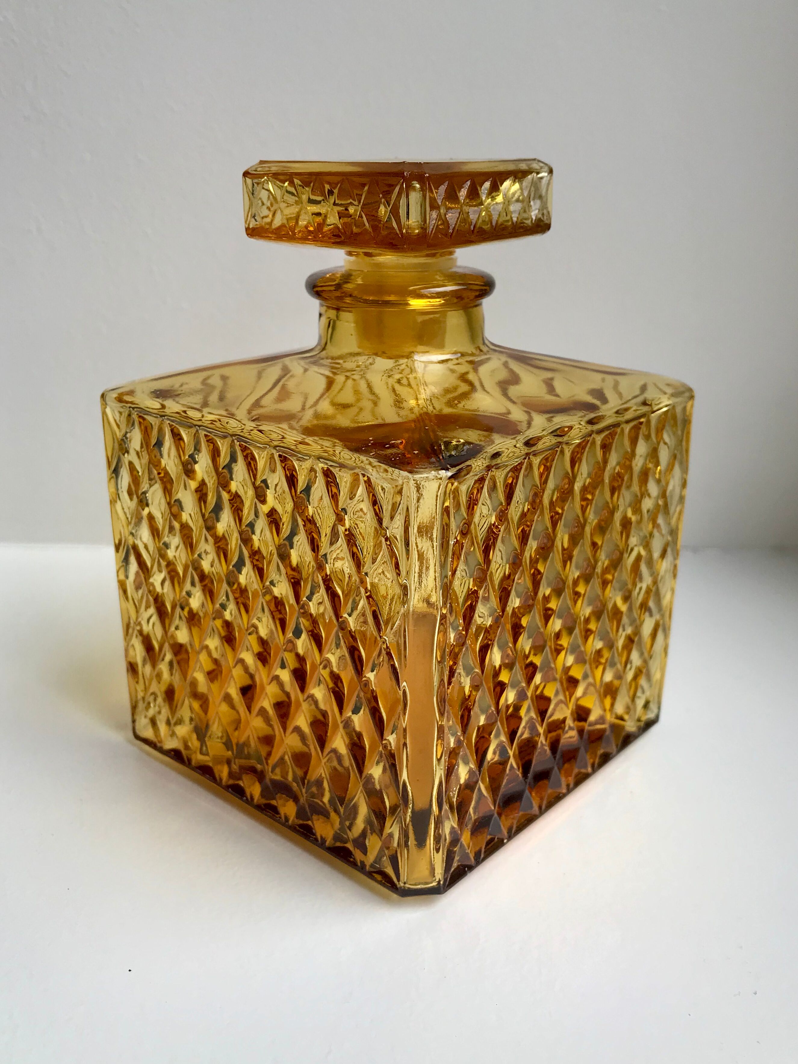 Amber whisky decanter 70s
