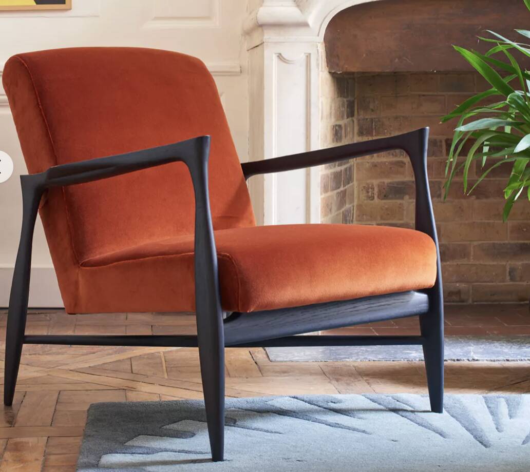 Fauteuil flottant en velours fox RED EDITION