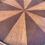 Late 19th century tripod pedestal table in wood marquetry