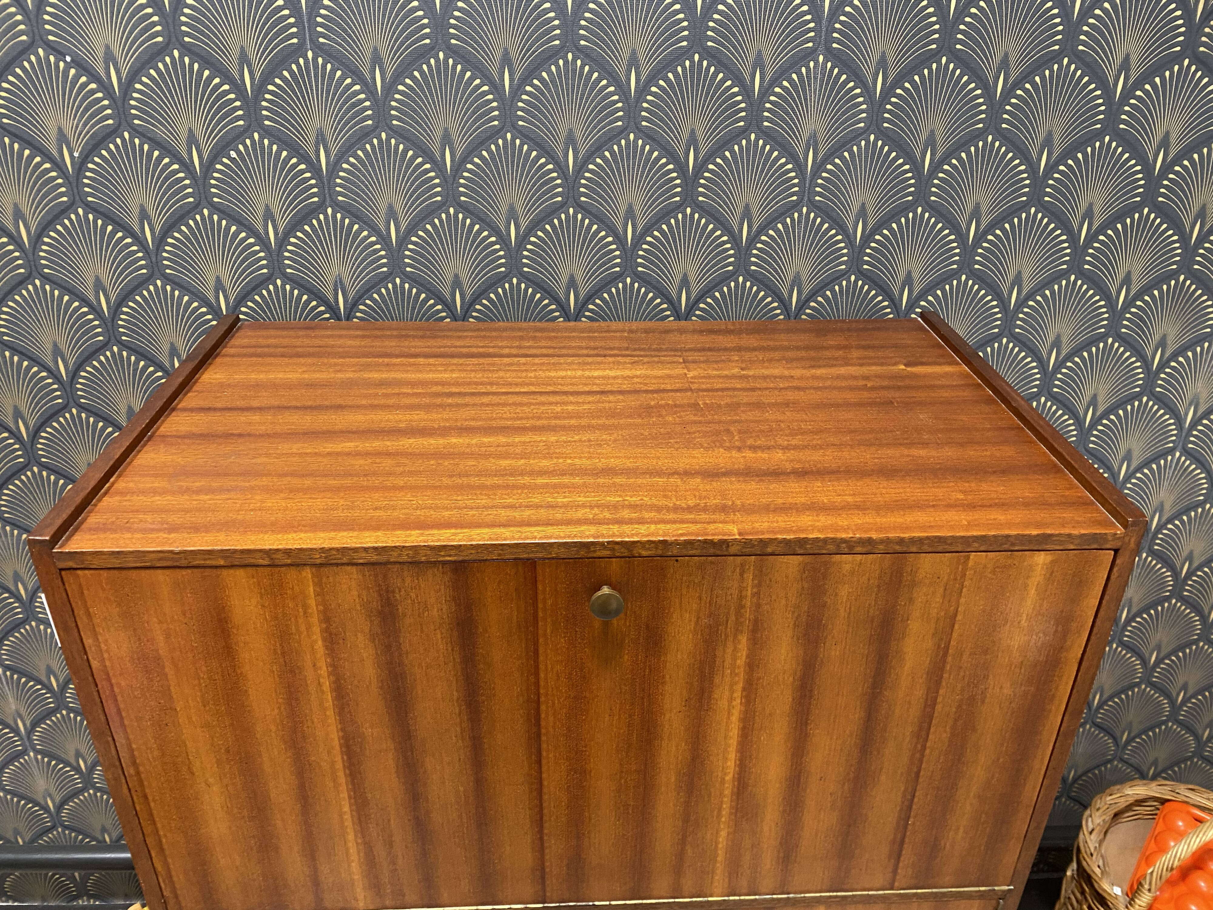 Vintage Scandinavian designer secretary in teak wood, 1960s