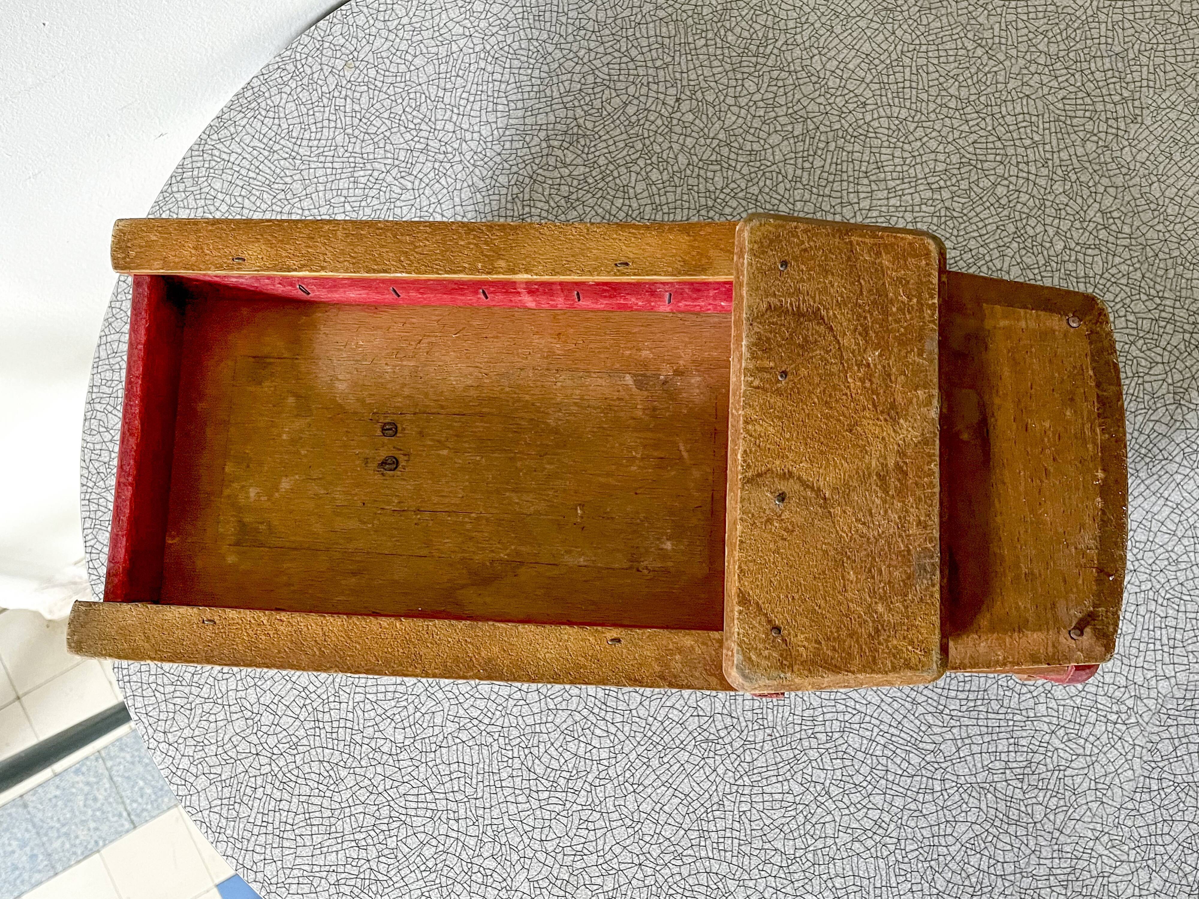 Wooden dump truck from the famous french brand dejou