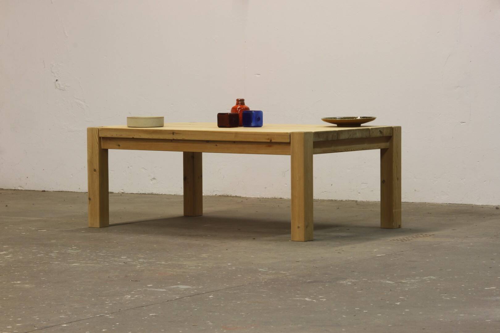 Danish Solid Pine Wood Coffee Table from the 1970s/80s