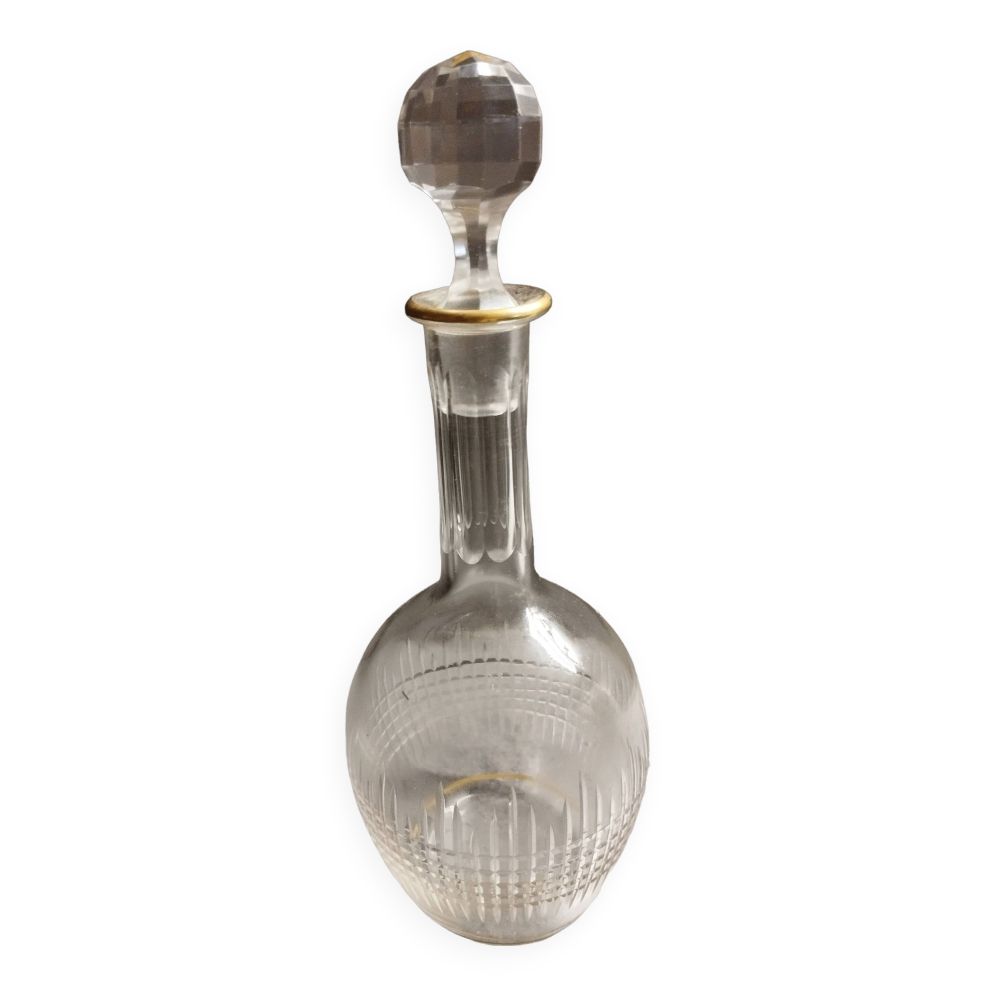 Superb old baccarat crystal liquor decanter, Nancy model, 19th century