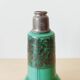 Hand-painted turquoise-lined glass vase