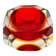 1960s square multifaceted ashtray or catch-all in Murano glass by Flavio Poli for Seguso. Made in Italy.