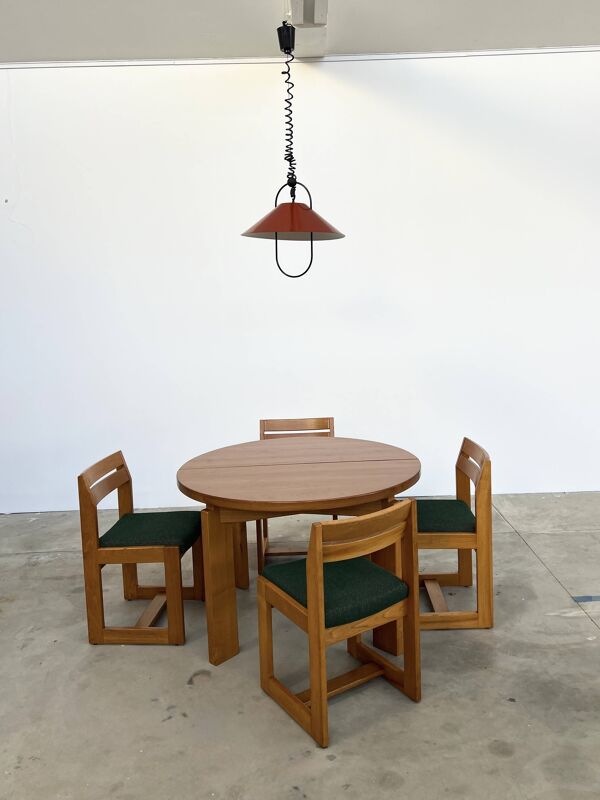 Suspension Monte Baisse Lita – Rouge Brique – Design Français 80's