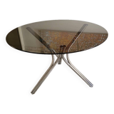 Table salle à manger en verre fumé