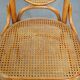 Set of 2 light brown bentwood Thonet style chairs model "Long John"