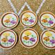Set of 6 Anemone dessert plates from DIGOIN Sarreguemines