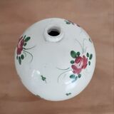 Lamp foot in faience flower pattern