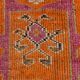 Tapis de couloir persan orange et rose