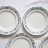 Flat plate x4, iron earth, Moulin des Loups, Motif Pasteur