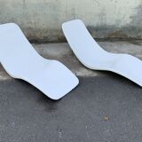 Pair of Eurolax R1 sunbeds by Charles Zublena