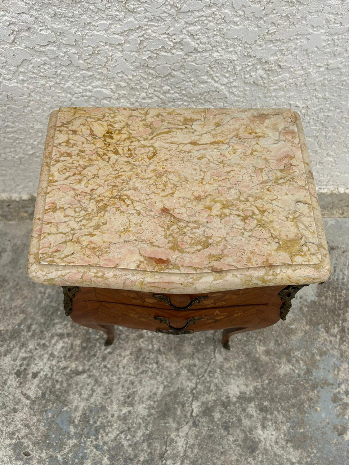 Pair of Louis XV style bedside tables in rosewood