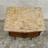Pair of Louis XV style bedside tables in rosewood
