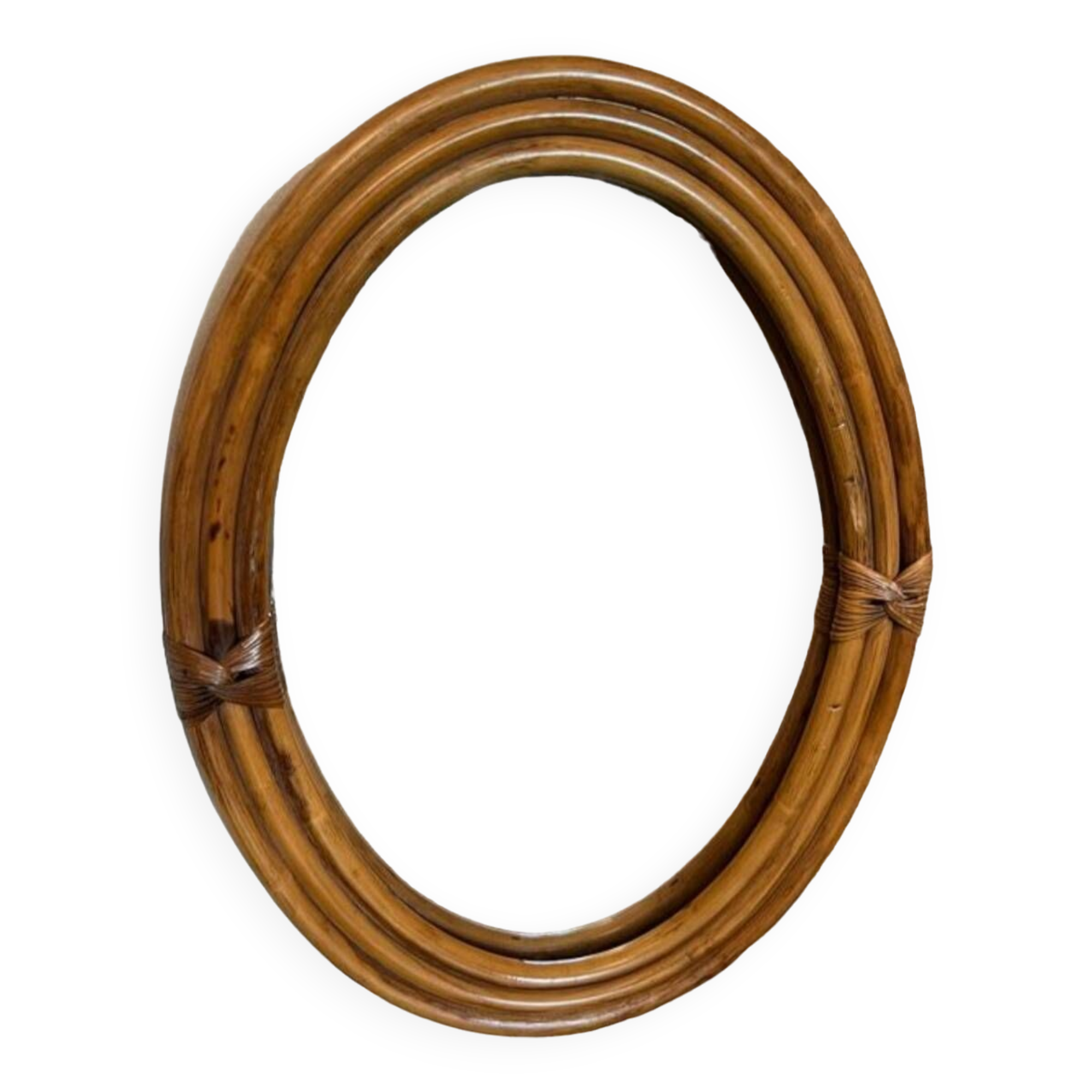 Vintage bamboo mirror