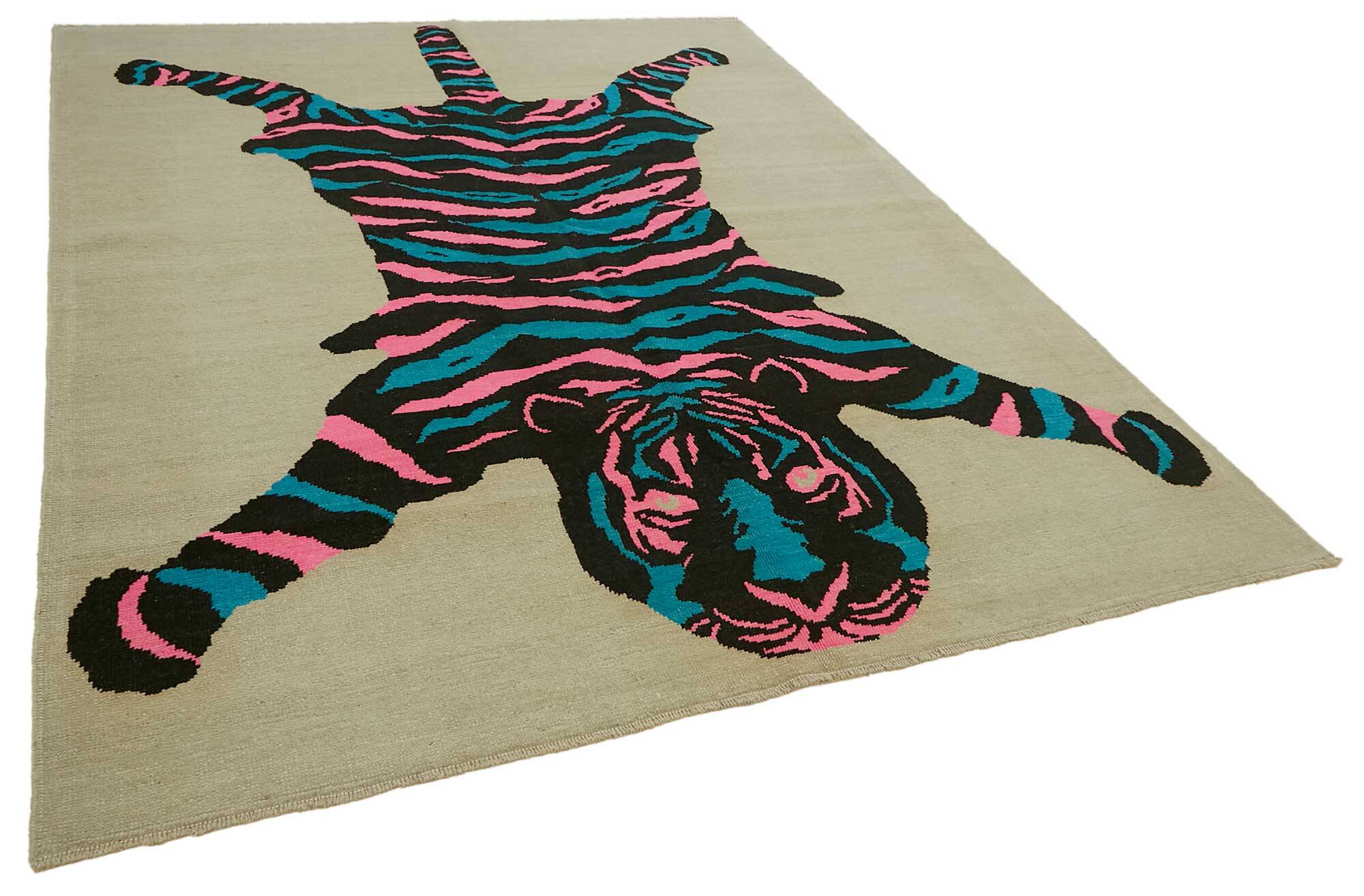 Turkish Handknotted Wool Tiger Rug  251 cm x 310 cm