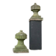 Pair of decorative elements for the tops of pilasters, blue stone, Louis XVI