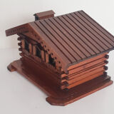 Swiss wooden chalet cigarette storage, mountain chalet