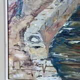 Oil painting on canvas of the port of Martigues.