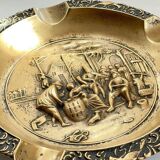 Large Vintage Solid Brass Ashtray