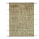 Tapis décoratif tribal fait main en laine beige 222 cm x 303 cm