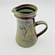Savoyard glazed terracotta pitcher with leaf decoration - 661005