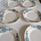 Set of 6 deep plates in Terre de fer, Lutece Longchamp model