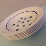 Six assiettes creuses decor Claudius des faienceries de Badonviller, années 50/60