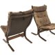 Set of 2 Siesta leather armchairs, Ingmar Relling, Norway, 1960