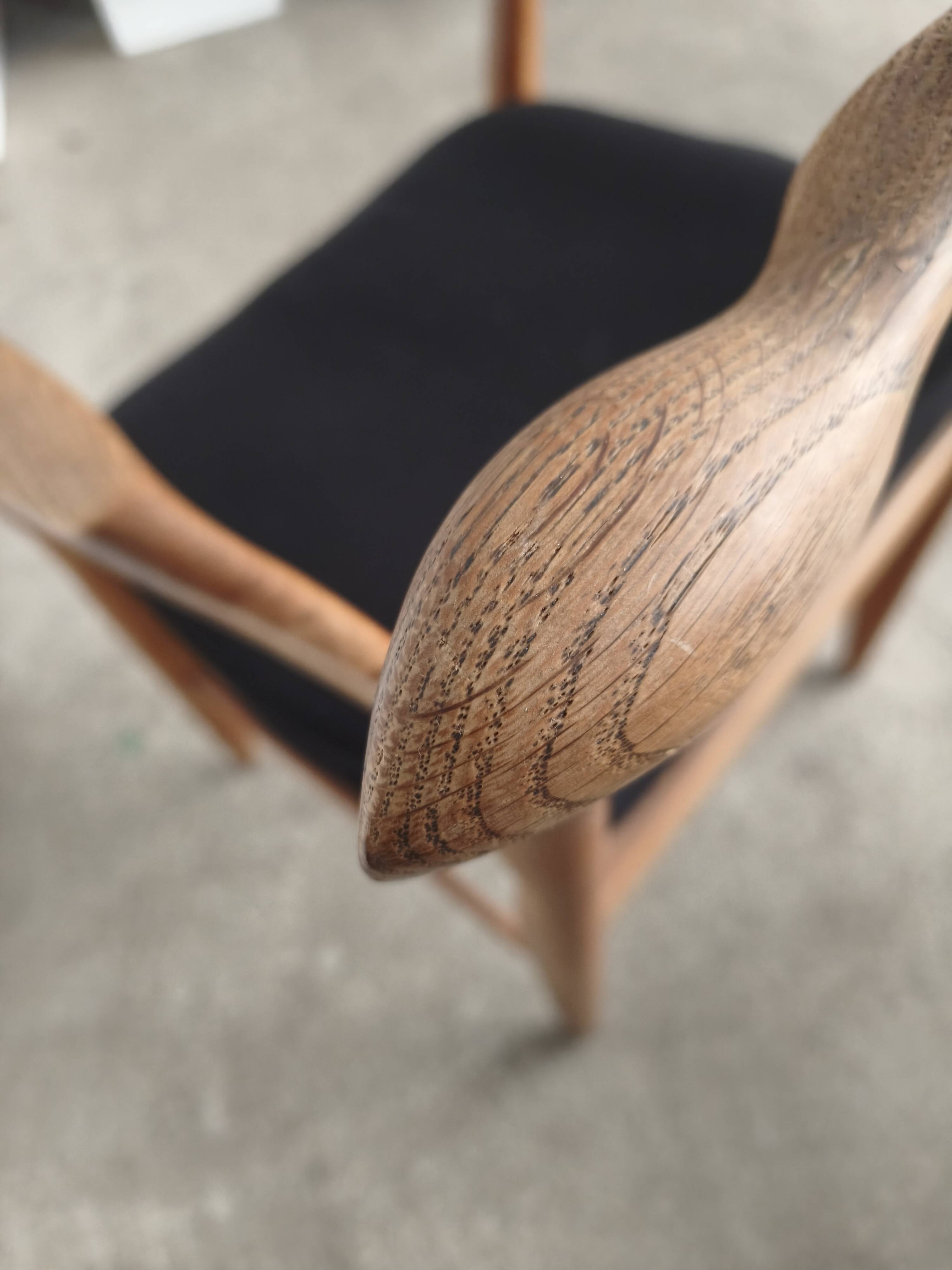 Oak armchair from 1950 by Guillerme and Chambron