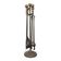 Brass fireplace tool set with four accessories